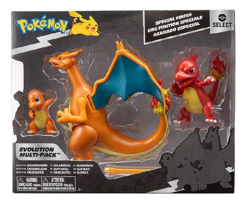 Pokemon Pack Evoluçao Charmander Charizard Charmeleon 3291