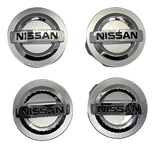 4 Centros Tapa Rin Para Nissan Versa Altima Sentra Maxi 60mm