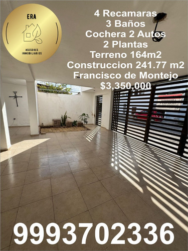Casa De 4 Recamaras Y 3 Baños En Excelente Ubicacion En Merida Francisco De Montejo