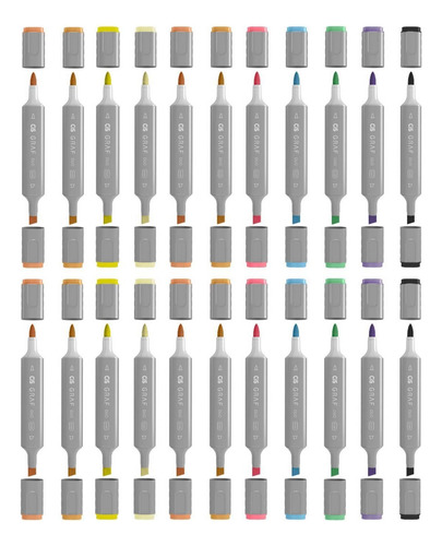 Marcador Artístico Cis Graf Duo Brush Com 48 Cores