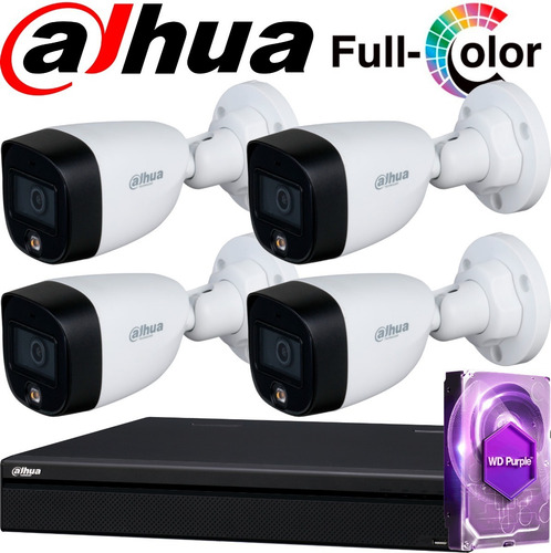 Imagen 10 de 10 de Kit Seguridad Dahua 4 Camaras Vision Nocturna A Color !!