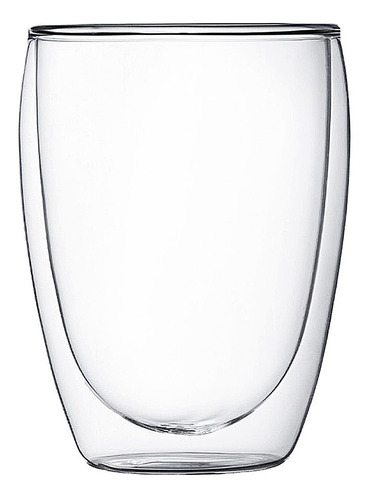 Imagen 4 de 10 de Vaso Doble Vidrio Transparente 350 Cc Cafe Agua Vino.