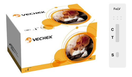 Prueba Del Virus Leucemia (ag) - Kit Con 10 Pruebas - Vechek