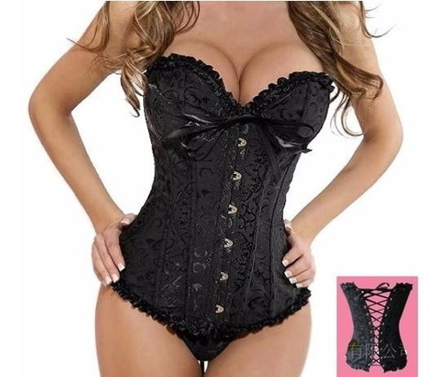 Corset Modelo Corazón Negro Talla Xl