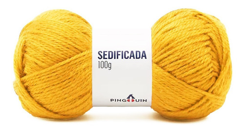 Lã Sedificada Pingouin 100g 167mts Crochê Tricô Tex 600 Cor 0204- Ipê