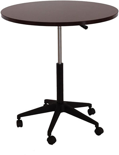 Boss Office Products - Mesa Móvil, 32.0 In, Redonda, Caoba