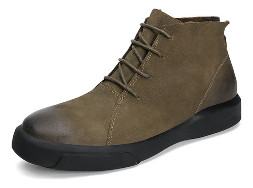 Hombres Casual Zapatos De Cuero Senderismo Botas