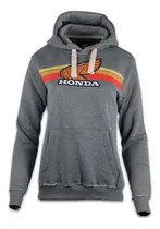 Comprar Buzo Honda Gris Retro Hood Mujer Original Performance Bikes