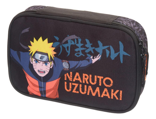 Estojo Box Grande Naruto Run Uzumaki Preto - Pacific