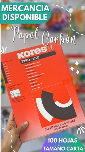 Papel Carbón 100 Unidades