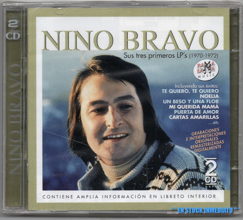 2 Cds ** Nino Bravo ** Sus 3 Primeros Lp's (1970/72) España