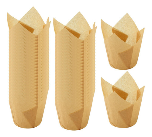 50x Cupcake Horneado Muffin Forro Café Ligero 5cm