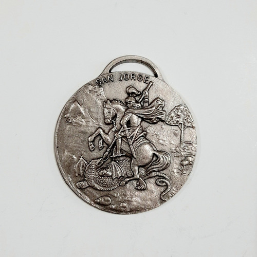Medalla Cunero De San Jorge  -  Metal De 60 Mm