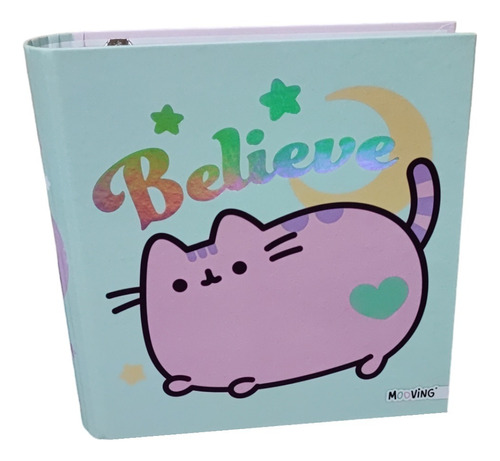 Carpeta N3  Pusheen 3 Anillos Mooving Villa Crespo