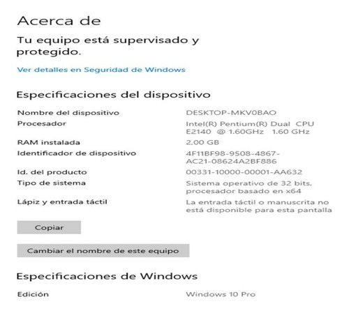 Computador Vit Dual Core E2140 2gb De Ram Windws 10 (Usado)