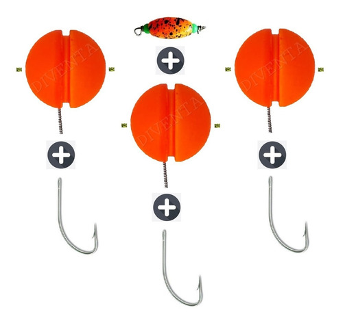Imagen 1 de 1 de Pack 3 Boya Yoyo Chica Ideal Linea Pejerrey Anzuelo + Regalo