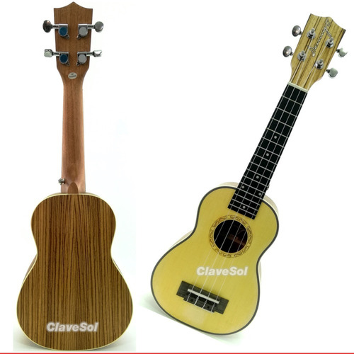 Ukulele Soprano Madera De Abeto Ukelele Danny Ukes Zebra Ax