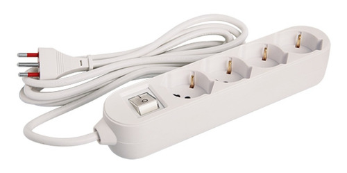 Alargue Electrico 10a Cable 5 Mt 4 Tomas Schuko Y Llave