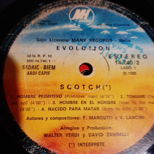 Sin Tapa Disco Scotch Evolution Bi0