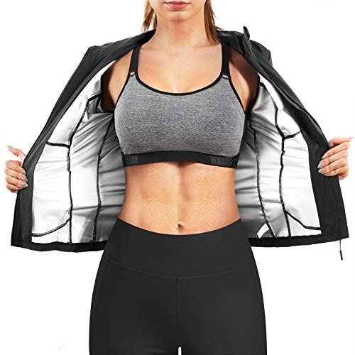 Mujeres Sudor Sauna Chaqueta De Traje De Entrenador De ...