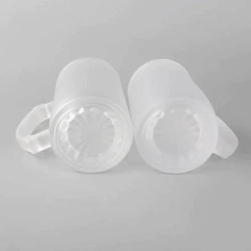Chopp Vidrio Esmerilado Para Sublimar Transparente X 5 Un Blanco Esmerilado
