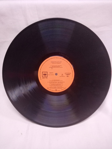 Lp Roberto Carlos Canta En Español Cbs 1974 Seminuev (Usado)
