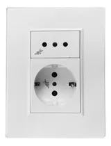 Comprar Plaqueta Duomo Flat Blanca Con 1 Toma Corriente + Schuko