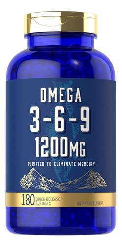 Omega 3-6-9 Ácidos Grasos Esenciales 1200 Mg X 180 Softgels