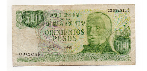 Argentina Billete 500 Pesos Ley Bottero 2425a Tirada Corta