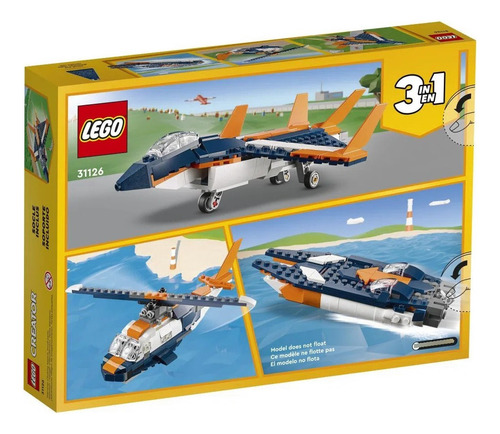 Avión supersónico 3 en 1 Lego Creator - 31126
