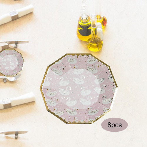 Vajilla Desechable De 8 Piezas Para Decoración Navideña De