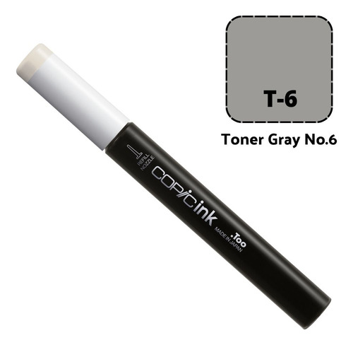 Refil Copic Ink Para Sketch Ciao Classic Cor Toner Gray 6 Cor T6 Toner Gray 6