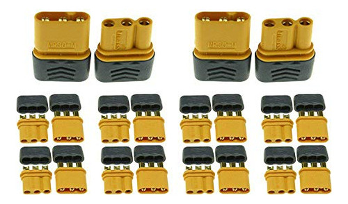 10 Par Amass Mr30 Dama Conector Plug Vaina Cr Multicopter Gz