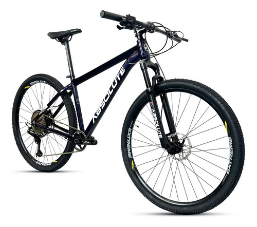 Bicicleta Absolute Nero 5 Comp Shimano Deore Freio Mt200 12v Cor Azul Marinho Metálico Tamanho Do Quadro 17