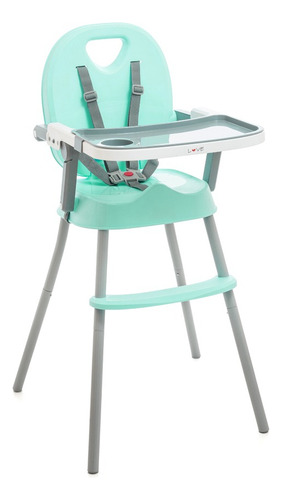 Silla De Comer 3 En 1 Booster Plegable Bebe 660 Love Premium Liso Verde Claro
