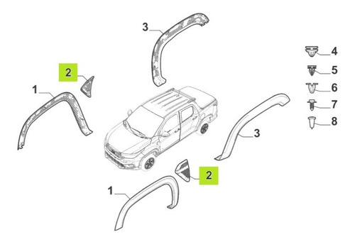 Triangulo Guard Delt Der Original Fiat Strada Freedom 20-