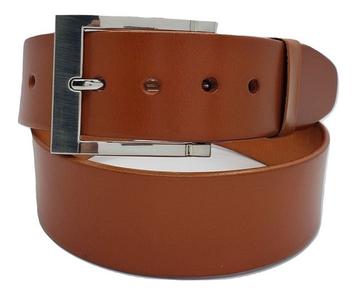 Cinturon De Piel Grasso Italiano Color Naranja Talla 34
