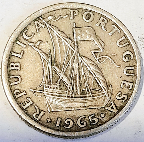Moneda 2.5 Escudos 1965 República Portuguesa Portugal 
