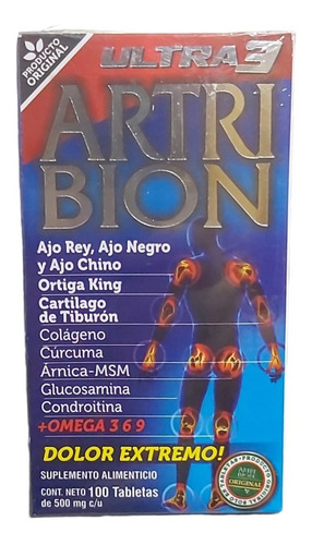 Artri Bion Ultra 3 Tabletas 100 Tblts Dolor Extremo