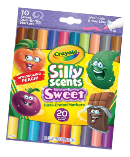 10 Marcadores Dobles Crayola Silly Scents Sweet Xchws C