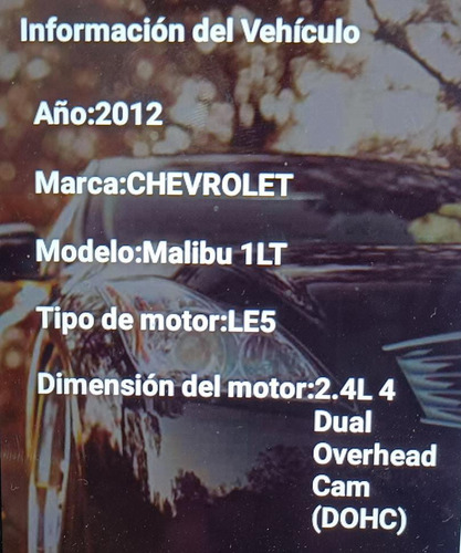 Computadora Motor Chevrolet Malibu 2012 2.4l 12638026 Aann (Usado)