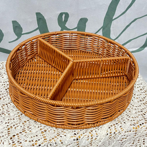 Cesta De Frutas De Ratán Bandeja De Pan Bande 28 Cmx6cm