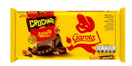 Chocolate Garoto Jumbo 80 Grs. Crocante