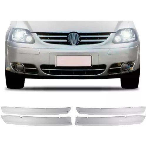 Aplique Cromado Moldura Parrilla Rejilla Vw Fox 2003 A 2007