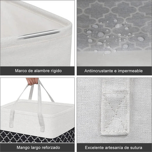 Cesto De Ropa Sucia Impermeable Y Plegable 75 L
