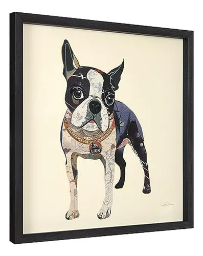 Cuadro De Pared Boston Terrier 25 X 25 Por Alex Zeng, List