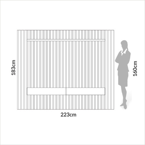 Painel Tv Ripado 2,23m Com 2 Gavetas Dalla Costa 100% Mdf