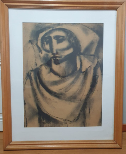 Victor Grippo Óleo Pastel Del Año 1960 Firmado 73x56