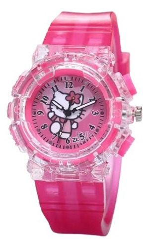 Reloj Deportivo Analógico Niñas  Azul Y Rosa - Sumergible 