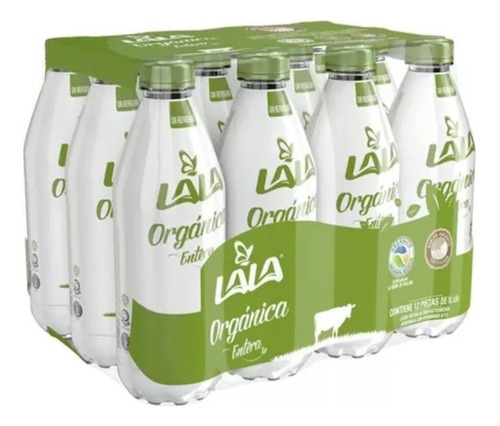 Leche Entera Orgánica Lala 12 Piezas De 1l